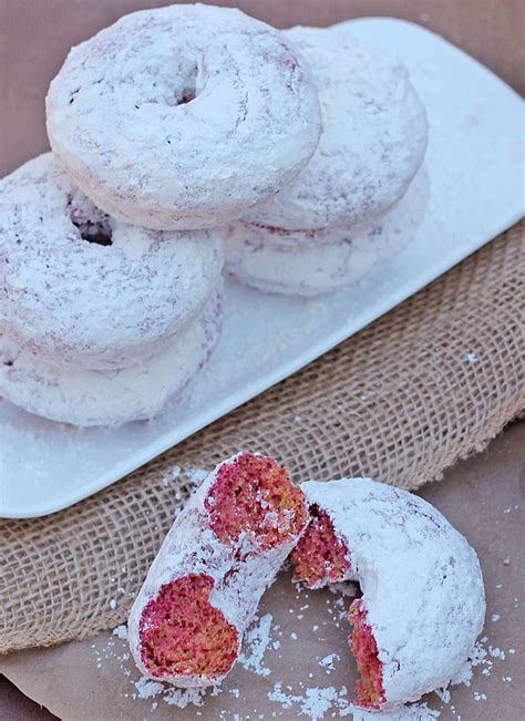 Gluten Free Baked Powdered Sugar Doughnuts