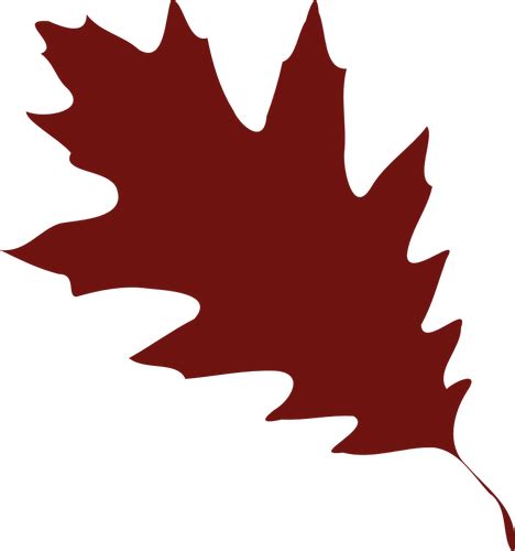 A red leaf silhouette vector illustration | Public domain vectors