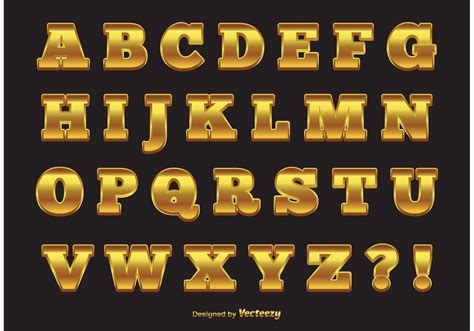 Elegant Gold Vector Alphabet 87610 Vector Art at Vecteezy