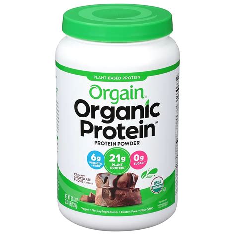 Orgain Organic Protein Plant Based Protein Powder Chocolate - Shop Diet ...