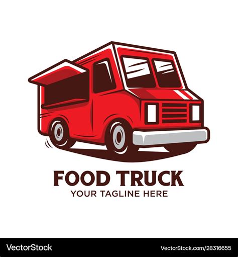 Food truck logo design Royalty Free Vector Image