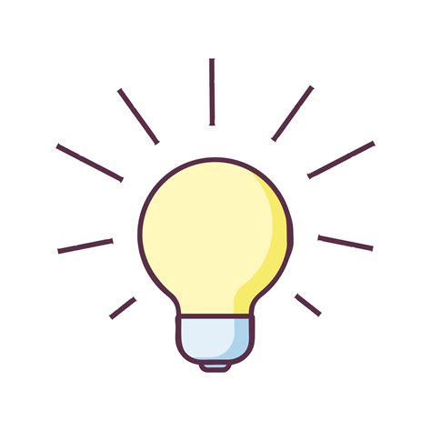 Cartoon light bulb on white background 10567879 Vector Art at Vecteezy