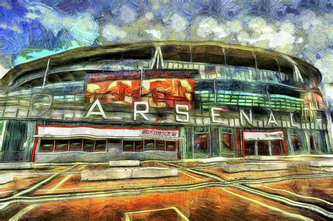 Arsenal FC Emirates Stadium London Art Mixed Media by David Pyatt