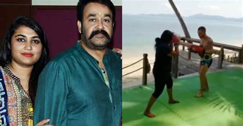 Mohanlal's daughter Vismaya tries hand at martial arts, netizens ask to ...