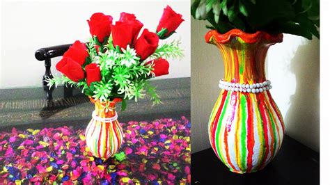 How to make beautiful flower vase | DIY flower vase painting - YouTube