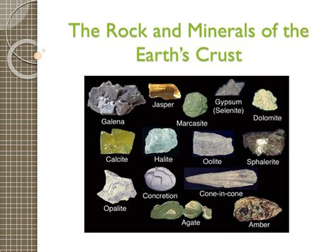 PPT - The Rock and Minerals of the Earth’s Crust PowerPoint ...