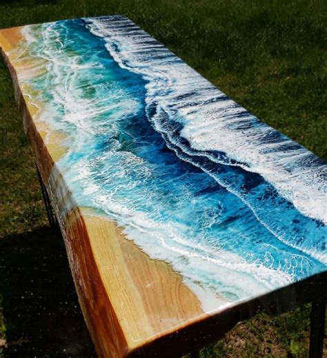 Artist Captures the Ocean in Her Wood and Resin Artwork and Decor