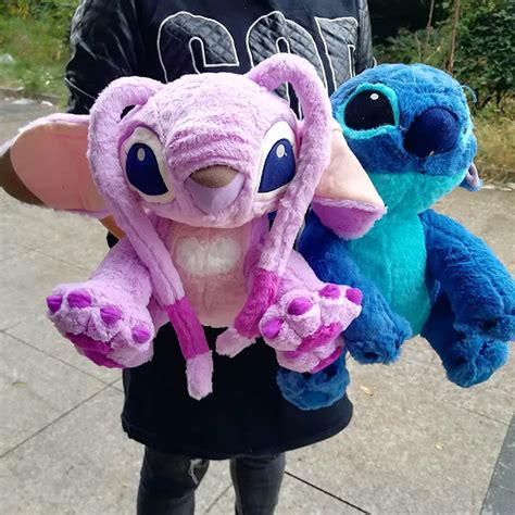 Lilo and Stitch 40CM Big Couple Stitch Angel Plush Toy Stuffed Animals ...