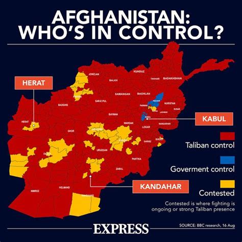 Afghanistan MAPPED: Taliban takes control of most Afgan cities - latest ...