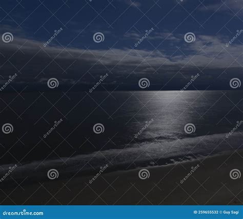 Moon Reflecting on the Atlantic Ocean Stock Photo - Image of landscape ...