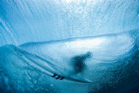 Underwater View Of A Surfer In The Tube, in Micronesia. - FROTHERS GALLERY