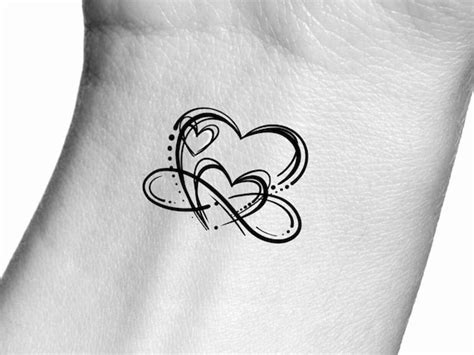 Two Hearts Infinity Tattoo