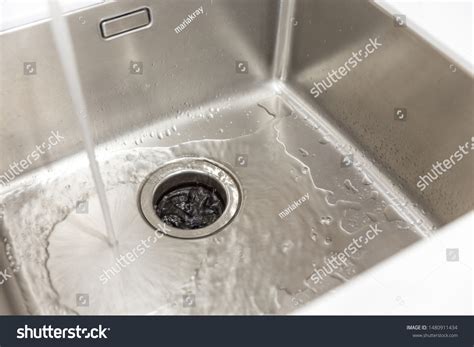 Stainless Kitchen Sink Food Waste Disposal Stock Photo 1480911434 ...