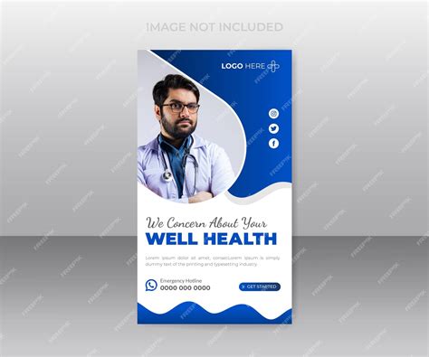 Premium Vector | Modern healthcare social media story design template