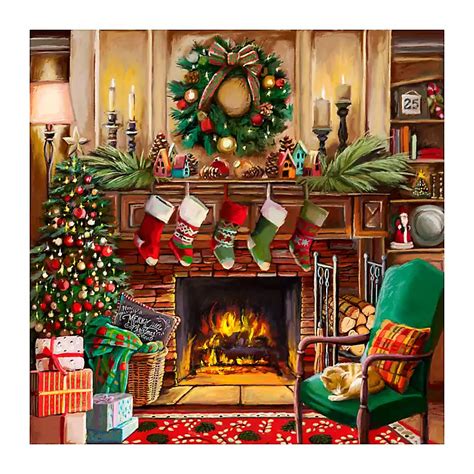 Fireside Christmas Canvas Art Print | Kirklands Home