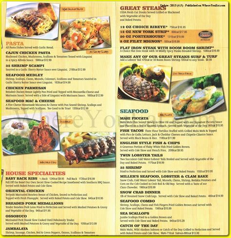 Miller's Ale House Restaurant in Staten Island / Official Menus & Photos