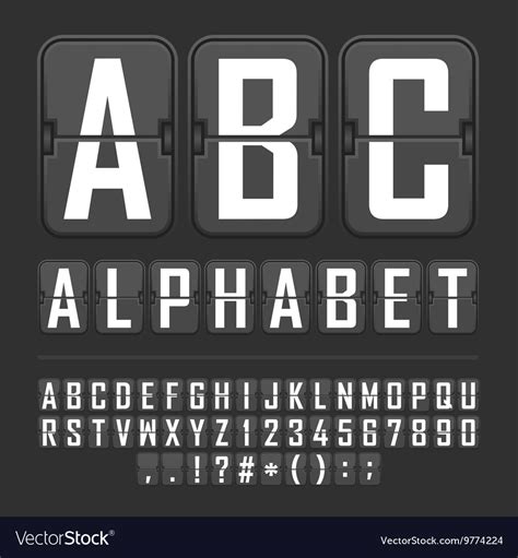 Airport alphabet Royalty Free Vector Image - VectorStock