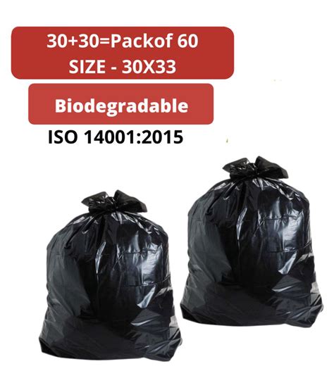 Biodegradable Heavy Duty Garbage bags 30 by 33 pack of 60: Buy ...