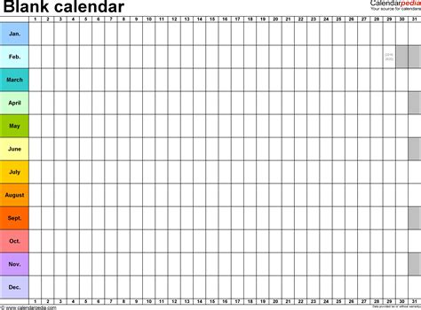 12 Week Calendar Printable Pdf