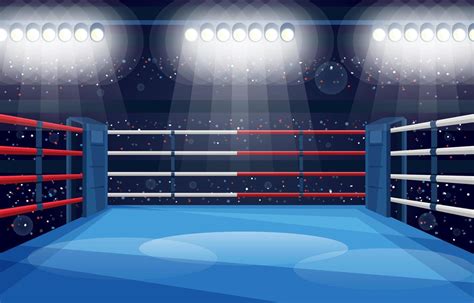 Cartoon Boxing Ring Background