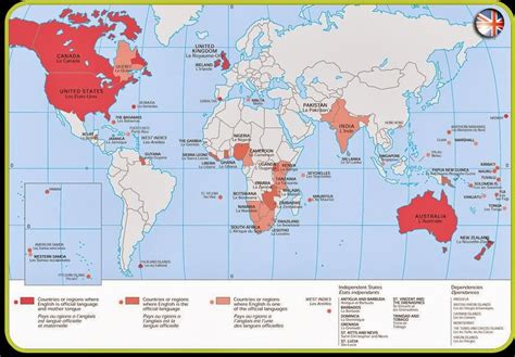 A World Map Of English Speaking Countries Esl Worksheet By Meallares ...