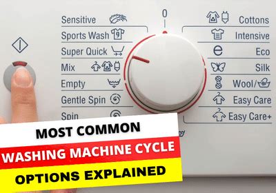 Common Washing Machine Cycle Options Explained - The Appliance Guys