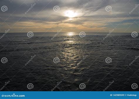 Sea of Japan and sunset stock image. Image of ocean - 142989599