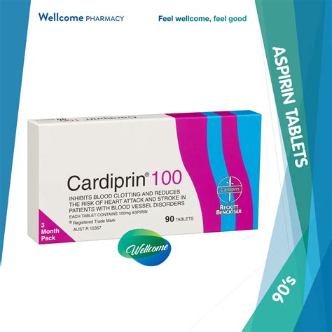 Cardiprin 100 Tablet with Aspirin 100mg & Glycine 45mg - 90's (3 months ...