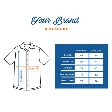 short sleeve shirt size chart template vector. Infographic table of size guide men shirt with ...