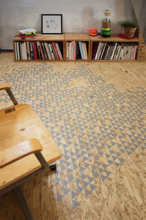 Stenciled pattern plywood floor - Home Decorating Trends - Homedit | Painted plywood floors ...