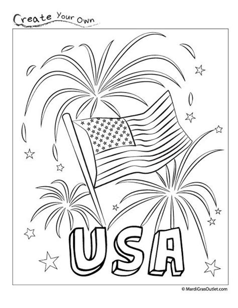 Patriotic Free Printable Coloring Page. Great children's activity for ...