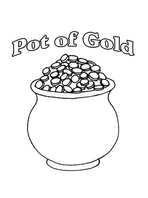 Pot of Gold coloring page - Free printable