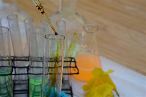 Science Experiment on Transparent Test Tubes and Chemical Substance ...