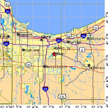 Hobart, Indiana (IN) ~ population data, races, housing & economy