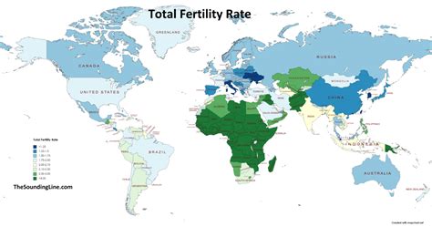 Fertility Rates Around the World in 2023 - The Sounding Line