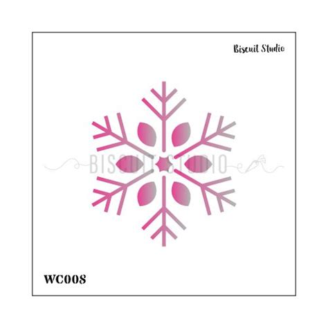 Thin snowflake window stencil - Biscuit Studio