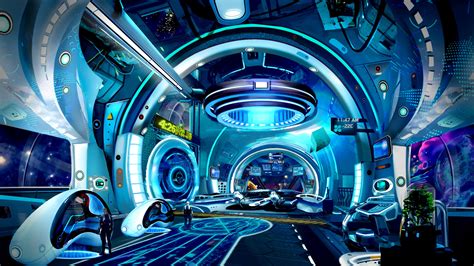 ArtStation - Sci-fi futuristic Environment of a room from a spaceship