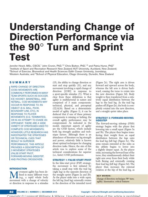 Understanding Change of Direction Performance Via.11 | PDF | Rotation ...