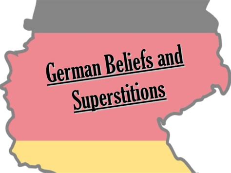 German folk beliefs and superstitions