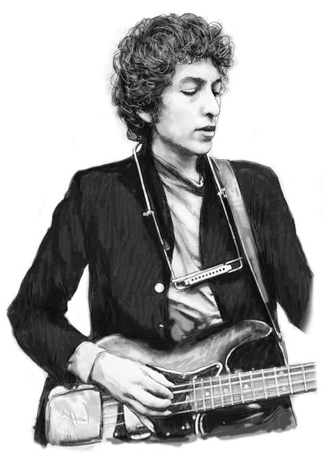 Bob Dylan Drawing Art – Poster | Canvas Wall Art Print - John Sneaker