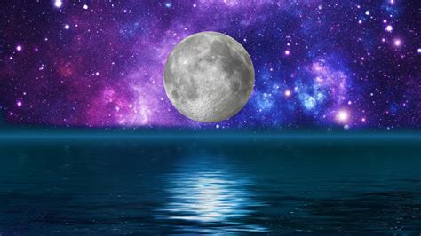 Moon Over Ocean Wallpaper - WallpaperSafari