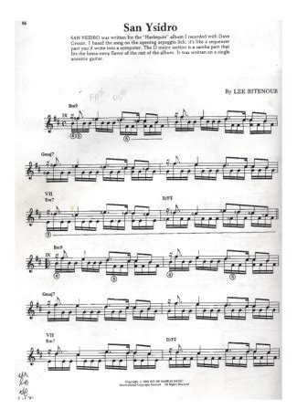 Lee Ritenour - Etude - Sheet Music For Guitar