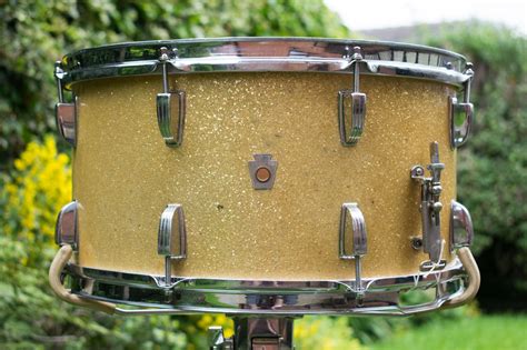 Vintage 1950s WFL 'School Festival' 15x8 Snare Drum in Gold Sparkle - More Drums