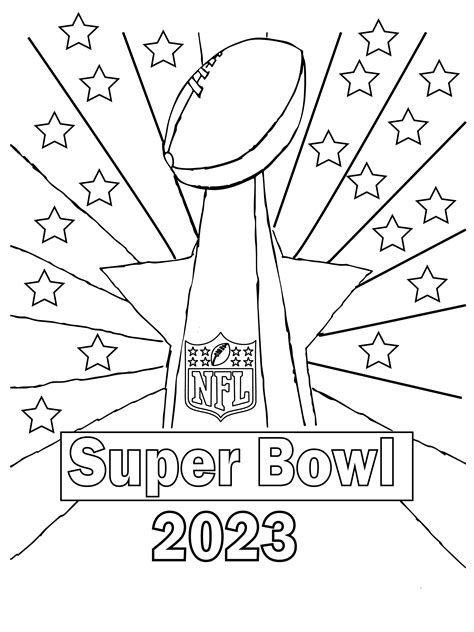 Super Bowl 2023 Coloring Page - Free Printable Coloring Pages for Kids