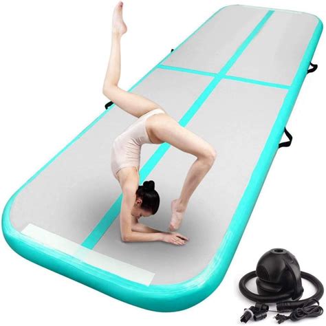 Gymnastics Air Mat Tumble Track Tumbling Mat FBSPORT 4 inches Thickness Inflatable Floor Mats ...