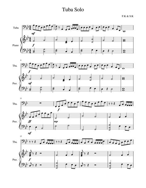 Tuba Solo Sheet music for Piano, Tuba (Solo) | Musescore.com