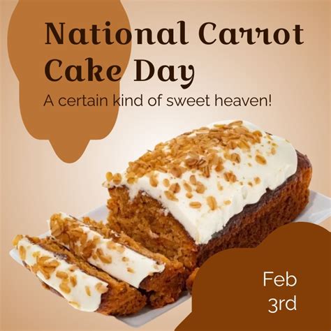 Copy of National Carrot Cake Day | PosterMyWall