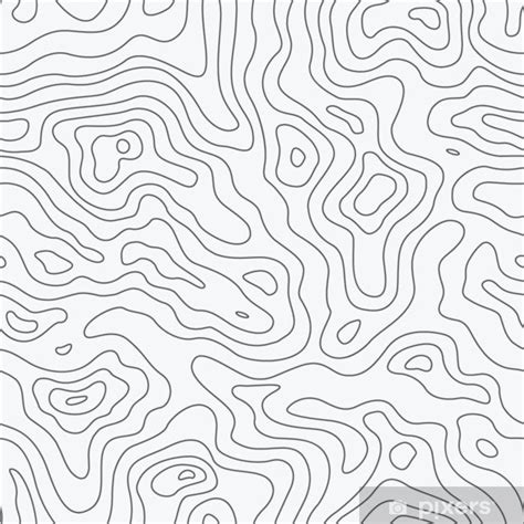 Topographic Map Seamless Pattern. Vector Background Sticker • Pixers ...