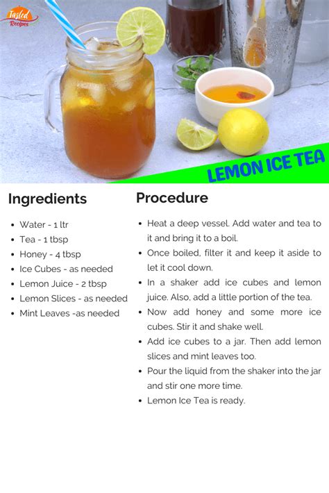 Lemon Ice Tea - Tasted Recipes