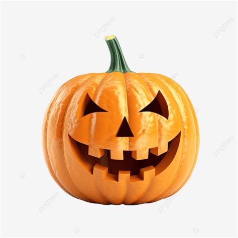 Pumpkin For Halloween With A Funny Smiling Face Jack O Lantern Halloween Pumpkin 3d Render ...